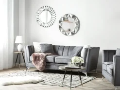 Beliani Sohvasetti Samettinen Harmaa Gaula Cheap