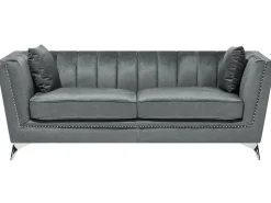 Beliani Sohvasetti Samettinen Harmaa Gaula Cheap