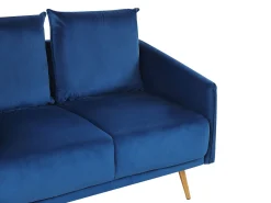 Beliani Sohvasetti Samettinen Laivastonsininen Maura New