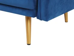 Beliani Sohvasetti Samettinen Laivastonsininen Maura New