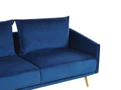 Beliani Sohvasetti Samettinen Laivastonsininen Maura New