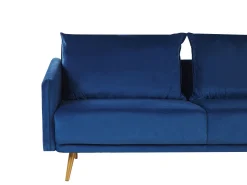 Beliani Sohvasetti Samettinen Laivastonsininen Maura New