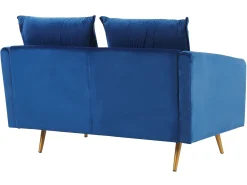 Beliani Sohvasetti Samettinen Laivastonsininen Maura New