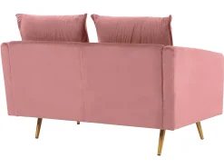 Beliani Sohvasetti Samettinen Vaaleanpunainen Maura New