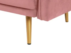 Beliani Sohvasetti Samettinen Vaaleanpunainen Maura New