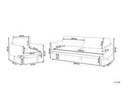 Beliani Sohvasetti Tummansininen Sametti 4-Istuttava Vinterbro Best Sale