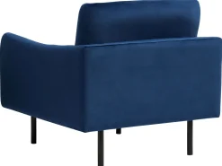 Beliani Sohvasetti Tummansininen Sametti 4-Istuttava Vinterbro Best Sale