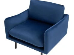 Beliani Sohvasetti Tummansininen Sametti 4-Istuttava Vinterbro Best Sale