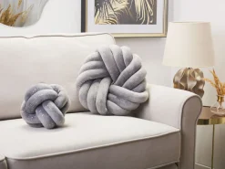 Beliani Solmutyyny 30 X 30 Cm Samettinen Harmaa Kimalteella Akola Best