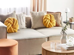 Beliani Solmutyyny Buklee Sinapinkeltainen 31 X 31 Cm Akola Discount