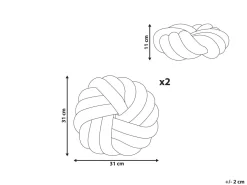 Beliani Solmutyyny Buklee Vaalea Beige 31 X 31 Cm 2 Kpl Akola Discount