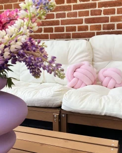 Beliani Solmutyyny Sametti Vaaleanpunainen 20 X 20 Cm Malni Outlet