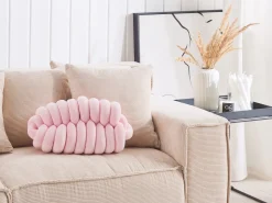 Beliani Solmutyyny Sametti Vaaleanpunainen 45 X 25 Cm Panara New