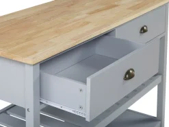 Beliani Tarjoiluvaunu 2 Laatikkoa Vaalea Puu/Harmaa Navarino Best Sale