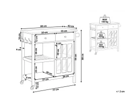 Beliani Tarjoiluvaunu 2 Laatikkoa Kaappi Vaalea Puu/Valkoinen Genoa Online