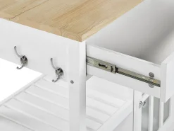 Beliani Tarjoiluvaunu 2 Laatikkoa Kaappi Vaalea Puu/Valkoinen Genoa Online