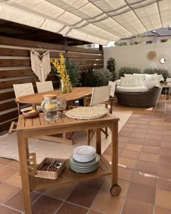 Beliani Tarjoiluvaunu Akaasia Vaalea Puu Sassari Cheap