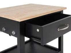 Beliani Tarjoiluvaunu Laatikko Kaappi Vaalea Puu/Musta Siena Online