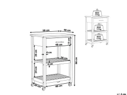 Beliani Tarjoiluvaunu Laatikko Vaalea Puu/Valkoinen Hiuma Cheap