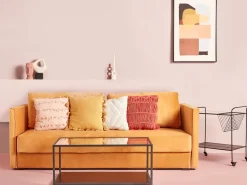 Beliani Tarjoiluvaunu Lasitasolla Metalli Musta Alamo Hot