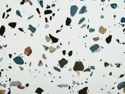 Beliani Tarjoiluvaunu Terrazzo Kuvio Valkoinen/Kulta Shafter Discount