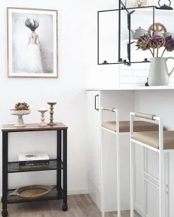 Beliani Tarjoiluvaunu Tumma Puu/Musta Bolzano Shop