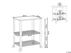 Beliani Tarjoiluvaunu Tumma Puu/Musta Bolzano Shop