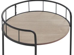 Beliani Tarjoiluvaunu Vaalea Puu/Musta Hiko Flash Sale