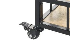 Beliani Tarjoiluvaunu Vaalea Puu/Musta Hullet Best Sale