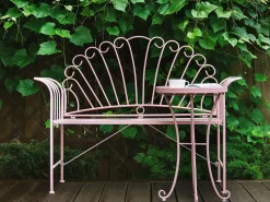 Beliani Terassipenkki Ja Poyta Metalli Vaaleanpunainen Cavinia Online