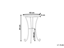 Beliani Terassipoyta Metalli Vaaleanpunainen 40 Cm Cavinia Online