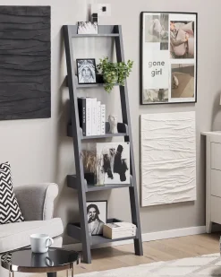 Beliani Tikashylly 5 Hyllya Harmaa Mobile Duo Cheap