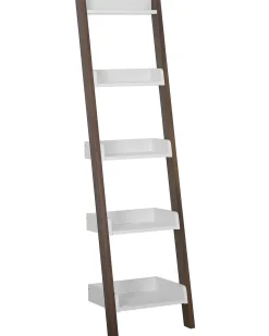 Beliani Tikashylly 5 Hyllya Tumma Puu/Valkoinen Mobile Duo Sale