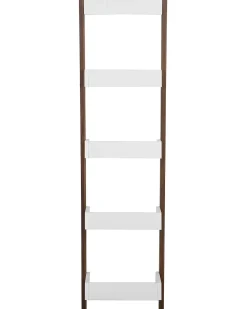 Beliani Tikashylly 5 Hyllya Tumma Puu/Valkoinen Mobile Duo Sale