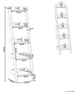 Beliani Tikashylly 5 Hyllya Tumma Puu/Valkoinen Mobile Duo Sale