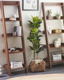 Beliani Tikashylly 5 Hyllya Tumma Puu Mobile Duo Fashion