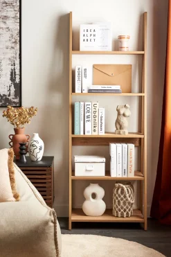 Beliani Tikashylly 5 Hyllya Vaalea Puu Wilton New