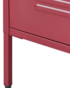 Beliani Toimistokaappi Teras 5 Hyllya Punainen Frome Shop