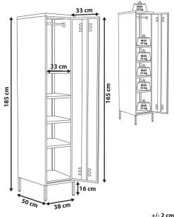 Beliani Toimistokaappi Teras 5 Hyllya Laivastonsininen Frome Shop