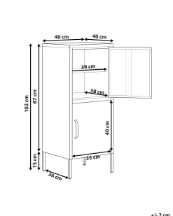 Beliani Toimistokaappi Teras 2 Ovea Musta Huron New