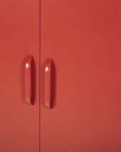 Beliani Toimistokaappi Teras 2 Ovea Punainen Varna Clearance