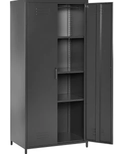 Beliani Toimistokaappi Teras 2 Ovea Musta Varna Hot