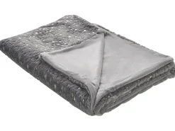 Beliani Torkkupeitto Kangas Harmaa 130 X 180 Cm Alazeya New