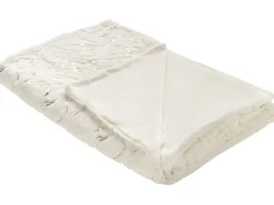 Beliani Torkkupeitto Kangas Kermanvalkoinen 130 X 180 Cm Godavari Outlet