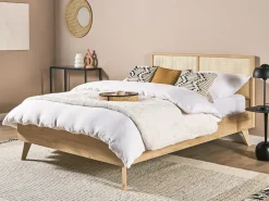 Beliani Torkkupeitto Kangas Luonnonvalkoinen 200 X 220 Cm Chaab Fashion