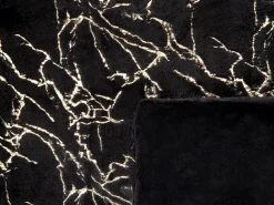 Beliani Torkkupeitto Kangas Musta 130 X 180 Cm Godavari Cheap