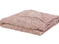 Beliani Torkkupeitto Kangas Vaaleanpunainen 150 X 200 Cm Haifa New