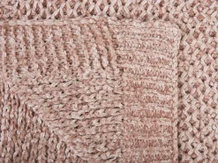 Beliani Torkkupeitto Kangas Vaaleanpunainen 150 X 200 Cm Haifa New