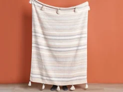 Beliani Torkkupeitto Puuvilla Beige 130 X 170 Cm Yarseli Best Sale