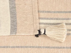 Beliani Torkkupeitto Puuvilla Beige 130 X 170 Cm Yarseli Best Sale